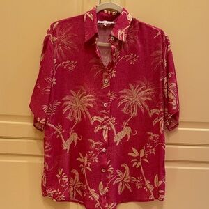 Olivaceous Red and pale yellow Tropical Shirt